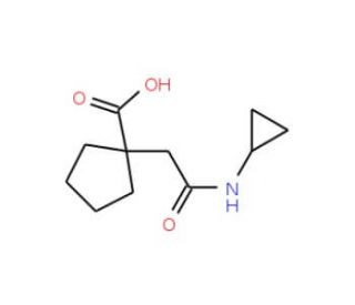 1-[2-(cyclopropylamino)-2-oxoethyl]cyclopentanecarboxylic acid - chemical structure image
