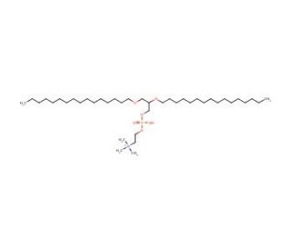 1,2-Di-O-hexadecyl-sn-glycero-3-phosphocholine (CAS 36314-47-3) - chemical structure image
