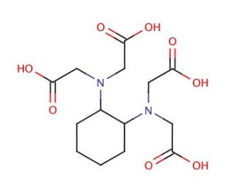 1,2-Diaminocyclohexanetetraacetic acid tetrasodium salt solution (CAS 18763-65-0) - chemical structure image