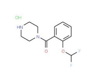 1-[2-(difluoromethoxy)benzoyl]piperazine hydrochloride - chemical structure image