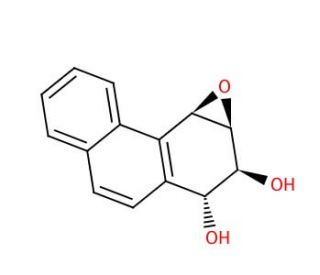 1,2-Dihydroxy-3,4-epoxy-1,2,3,4-tetrahydrophenanthrene (CAS 67737-62-6) - chemical structure image