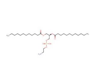 1,2-Dilauroyl-sn-glycero-3-phosphoethanolamine (CAS 59752-57-7) - chemical structure image
