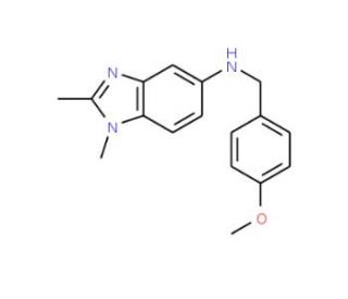 (1,2-Dimethyl-1H-benzoimidazol-5-yl)-(4-methoxy-benzyl)-amine (CAS 328559-09-7) - chemical structure image