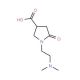 1-[2-(dimethylamino)ethyl]-5-oxopyrrolidine-3-carboxylic acid (CAS 856437-22-4) - chemical structure image
