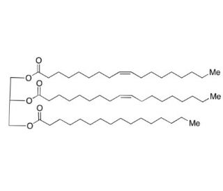 1,2-Dioleoyl-3-palmitoyl-rac-glycerol (CAS 65390-75-2) - chemical structure image