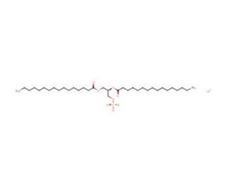 1,2-Dipalmitoyl-sn-glycero-3-phosphate calcium salt (CAS 71640-91-0) - chemical structure image