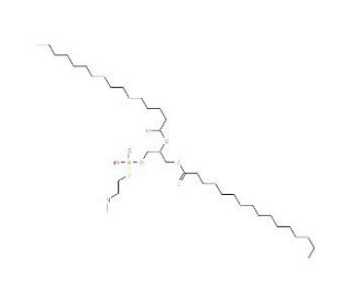 1,2-Dipalmitoyl-sn-glycero-3-phospho-(N-methyl)-ethanolamine (CAS 3930-13-0) - chemical structure image