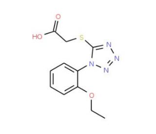 {[1-(2-ethoxyphenyl)-1H-tetrazol-5-yl]thio}acetic acid - chemical structure image