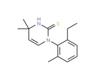 1-(2-Ethyl-6-methylphenyl)-4,4-dimethyl-1,4-dihydropyrimidine-2-thiol - chemical structure image