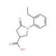 1-(2-ethylphenyl)-5-oxopyrrolidine-3-carboxylic acid (CAS 63675-17-2) - chemical structure image