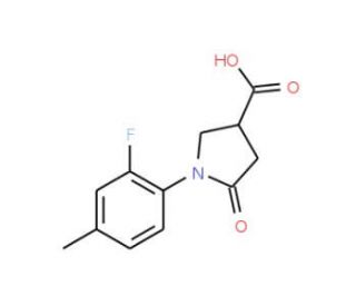 1-(2-fluoro-4-methylphenyl)-5-oxopyrrolidine-3-carboxylic acid - chemical structure image