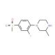 1-[2-Fluoro-4-(methylsulfonyl)phenyl]-3-methylpiperazine - chemical structure image