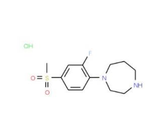 1-[2-Fluoro-4-(methylsulfonyl)phenyl]-homopiperazine hydrochloride - chemical structure image