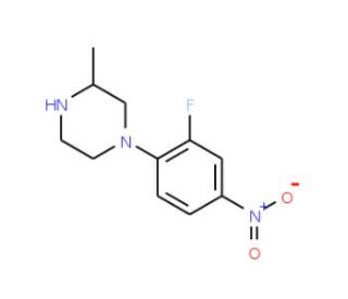 1-(2-Fluoro-4-nitrophenyl)-3-methylpiperazine - chemical structure image