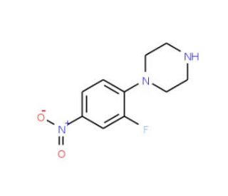 1-(2-Fluoro-4-nitrophenyl)piperazine (CAS 154590-33-7) - chemical structure image