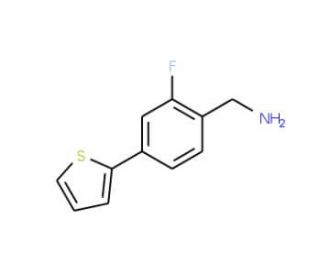 1-(2-fluoro-4-thien-2-ylphenyl)methanamine - chemical structure image