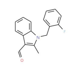 1-(2-Fluoro-benzyl)-2-methyl-1H-indole-3-carbaldehyde (CAS 347323-87-9) - chemical structure image