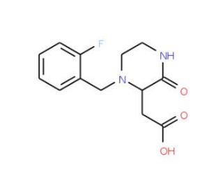 [1-(2-Fluoro-benzyl)-3-oxo-piperazin-2-yl]-acetic acid - chemical structure image