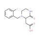 [1-(2-Fluoro-benzyl)-3-oxo-piperazin-2-yl]-acetic acid - chemical structure image