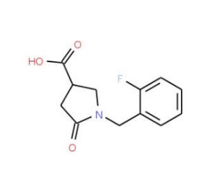 1-(2-Fluoro-benzyl)-5-oxo-pyrrolidine-3-carboxylic acid (CAS 845546-24-9 ) - chemical structure image