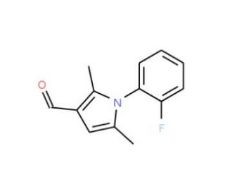 1-(2-Fluoro-phenyl)-2,5-dimethyl-1H-pyrrole-3-carbaldehyde (CAS 153881-54-0) - chemical structure image