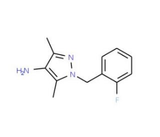 1-(2-Fluorobenzyl)-3,5-dimethyl-1H-pyrazol-4-amine (CAS 895929-68-7) - chemical structure image