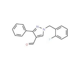 1-(2-Fluorobenzyl)-3-phenyl-1H-pyrazole-4-carbaldehyde - chemical structure image