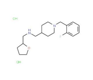 {[1-(2-Fluorobenzyl)piperidin-4-yl]methyl}(tetrahy-drofuran-2-ylmethyl)amine dihydrochloride - chemical structure image