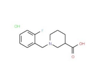1-(2-Fluorobenzyl)piperidine-3-carboxylic acid hydrochloride - chemical structure image