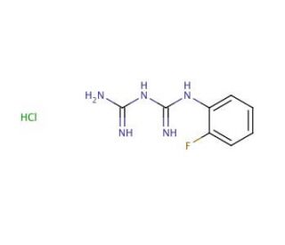 1-(2-Fluorophenyl)biguanide hydrochloride (CAS 66088-51-5) - chemical structure image