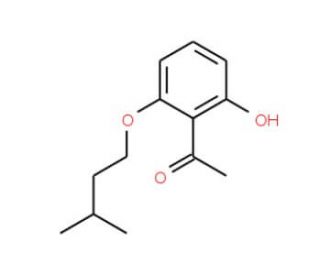 1-[2-Hydroxy-6-(3-methylbutoxy)phenyl]ethan-1-one (CAS 249278-25-9) - chemical structure image