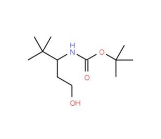 [1-(2-Hydroxy-ethyl)-2,2-dimethyl-propyl]-carbamic acid tert-butyl ester (CAS 892874-24-7) - chemical structure image