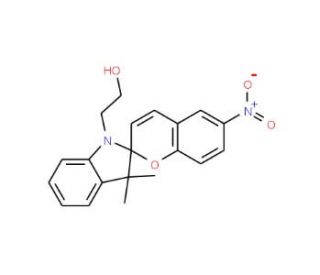 1-(2-Hydroxyethyl)-3,3-dimethylindolino-6&prime;-nitrobenzopyrylospiran (CAS 16111-07-2) - chemical structure image