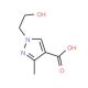1-(2-hydroxyethyl)-3-methyl-1H-pyrazole-4-carboxylic acid - chemical structure image
