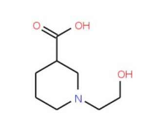 1-(2-hydroxyethyl)piperidine-3-carboxylic acid - chemical structure image