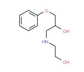 1-(2-Hydroxyethylamino)-3-phenoxy-propan-2-ol (CAS 29607-93-0) - chemical structure image