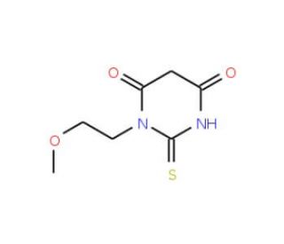 1-(2-Methoxy-ethyl)-2-thioxo-dihydro-pyrimidine-4,6-dione - chemical structure image