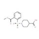 1-{[2-(methoxycarbonyl)phenyl]sulfonyl}piperidine-4-carboxylic acid - chemical structure image