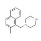1-(2-Methylnaphthalen-1-ylmethyl)piperazine (CAS 677326-80-6) - chemical structure image
