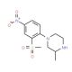 1-[2-(Methylsulfonyl)-4-nitrophenyl]-3-methylpiperazine - chemical structure image