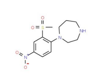 1-[2-(Methylsulfonyl)-4-nitrophenyl]homopiperazine - chemical structure image