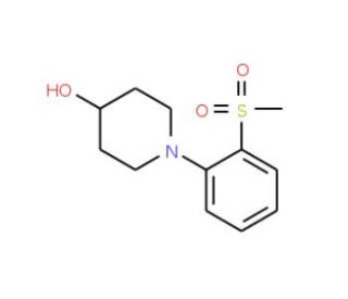 1-[2-(Methylsulfonyl)phenyl]piperidin-4-ol - chemical structure image