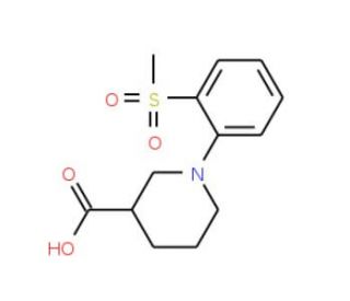 1-[2-(Methylsulfonyl)phenyl]piperidine-3-carboxylic acid - chemical structure image