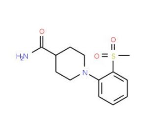 1-[2-(Methylsulfonyl)phenyl]piperidine-4-carboxamide - chemical structure image