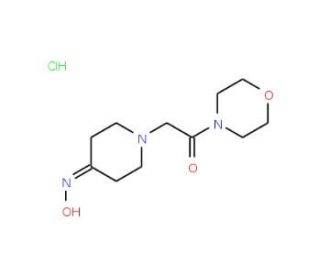 1-(2-morpholin-4-yl-2-oxoethyl)piperidin-4-one oxime hydrochloride - chemical structure image