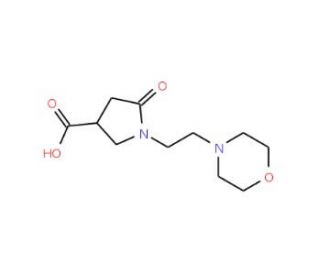 1-(2-morpholin-4-ylethyl)-5-oxopyrrolidine-3-carboxylic acid - chemical structure image