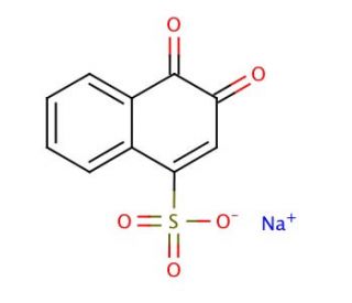 1,2-Naphthoquinone-4-sulfonic acid sodium salt (CAS 521-24-4) - chemical structure image