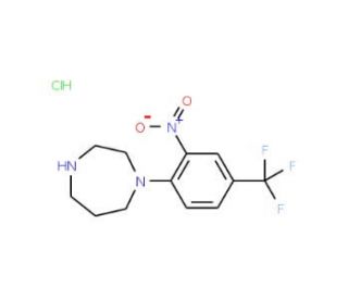 1-[2-Nitro-4-(trifluoromethyl)phenyl-[1,4]diazepane hydrochloride - chemical structure image