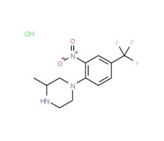 1-[2-Nitro-4-(trifluoromethyl)phenyl]-3-methylpiperazine hydrochloride - chemical structure image