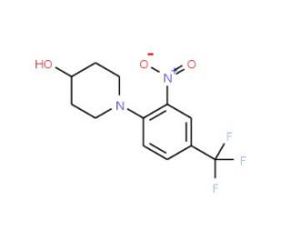 1-[2-Nitro-4-(trifluoromethyl)phenyl]-piperidin-4-ol - chemical structure image